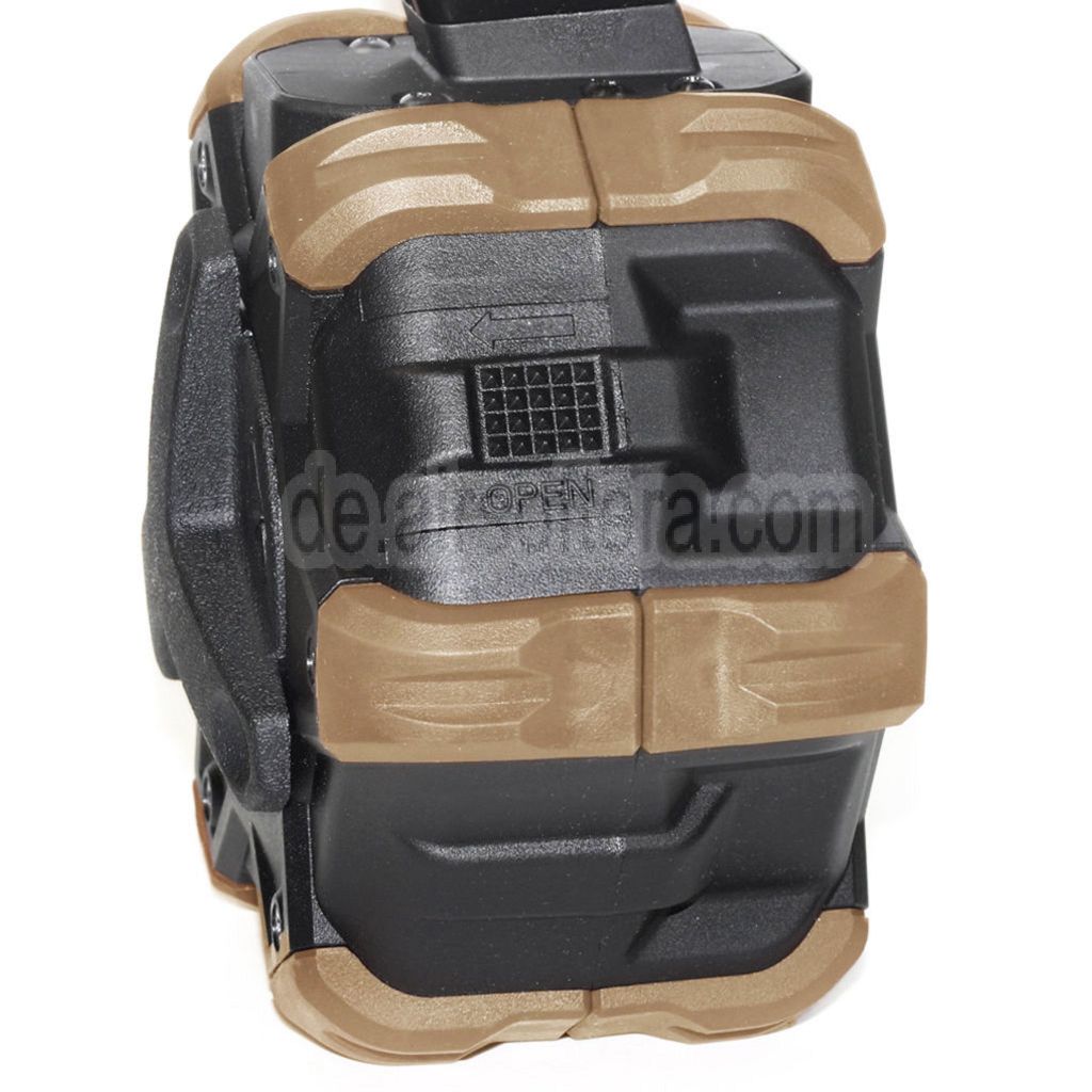 WE (WE-TECH) 350rd Gas Trommelmagazin Geeignet für G17 G18C G-Serie GBB Pistolen Airsoft Black