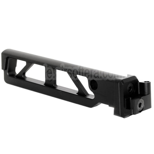 5KU Aluminium 6-Positions Skeleton ST-6 Klappschaftrohr mit Adapter Geeignet für E&L AKS74 AK-105 Serie AEG GBB Gewehre Airsoft Schwarz
