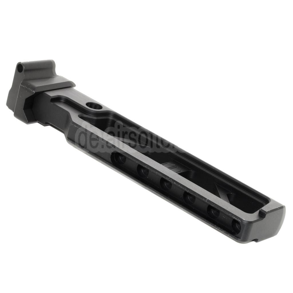5KU Aluminium 6-Positions Skeleton ST-6 Klappschaftrohr mit Adapter Geeignet für E&L AKS74 AK-105 Serie AEG GBB Gewehre Airsoft Schwarz