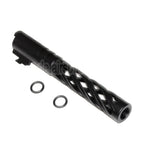 5KU 5 Zoll 123/127mm CNC Tornado Spiral Hollow Äußerer Lauf +11mm CW im Uhrzeigersinn Geeignet für Armorer Works AW WE-TECH Tokyo Marui Hi-Capa 5.1 GBB Pistolen Airsoft