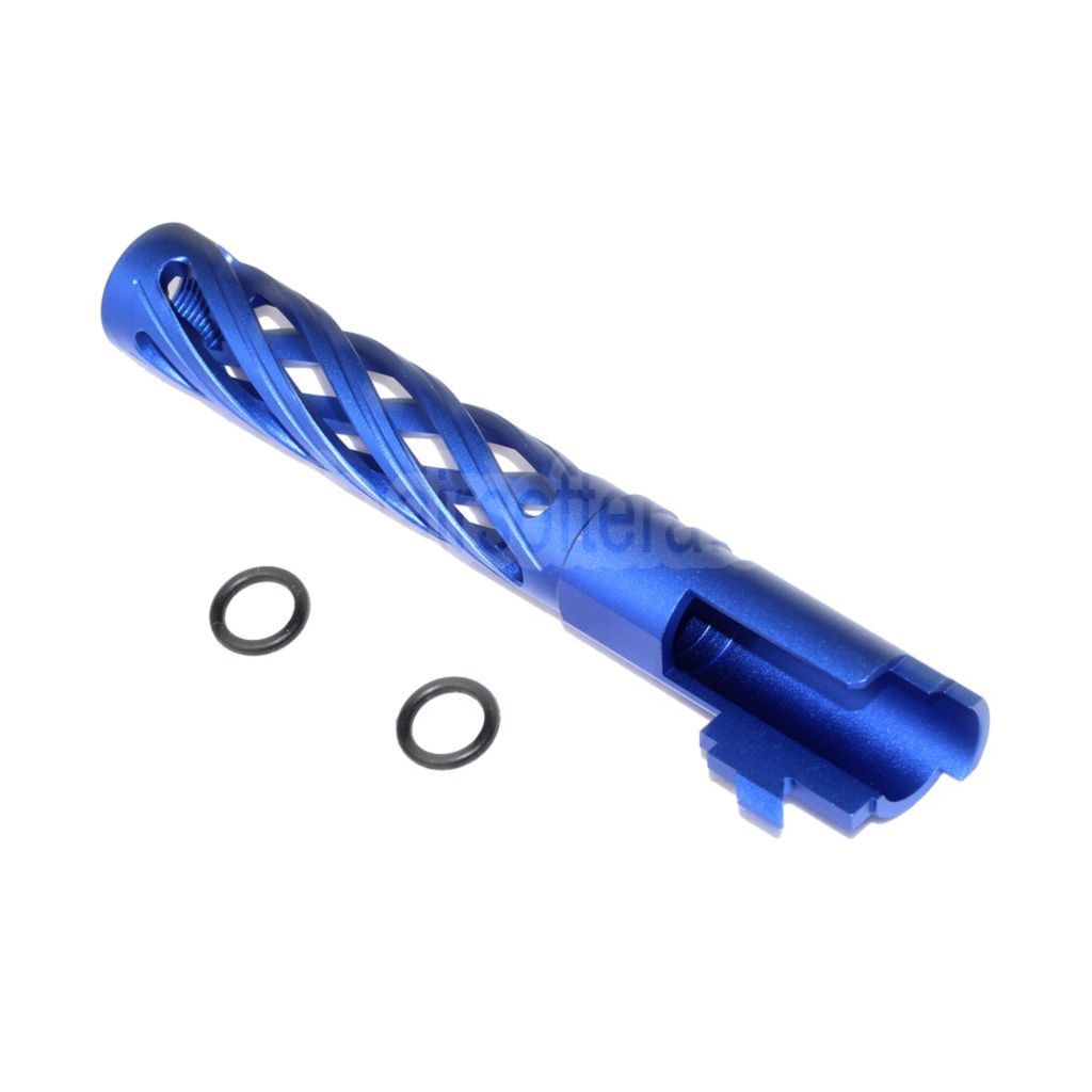 5KU 5 Zoll 123/127mm CNC Tornado Spiral Hollow Äußerer Lauf +11mm CW im Uhrzeigersinn Geeignet für Armorer Works AW WE-TECH Tokyo Marui Hi-Capa 5.1 GBB Pistolen Airsoft