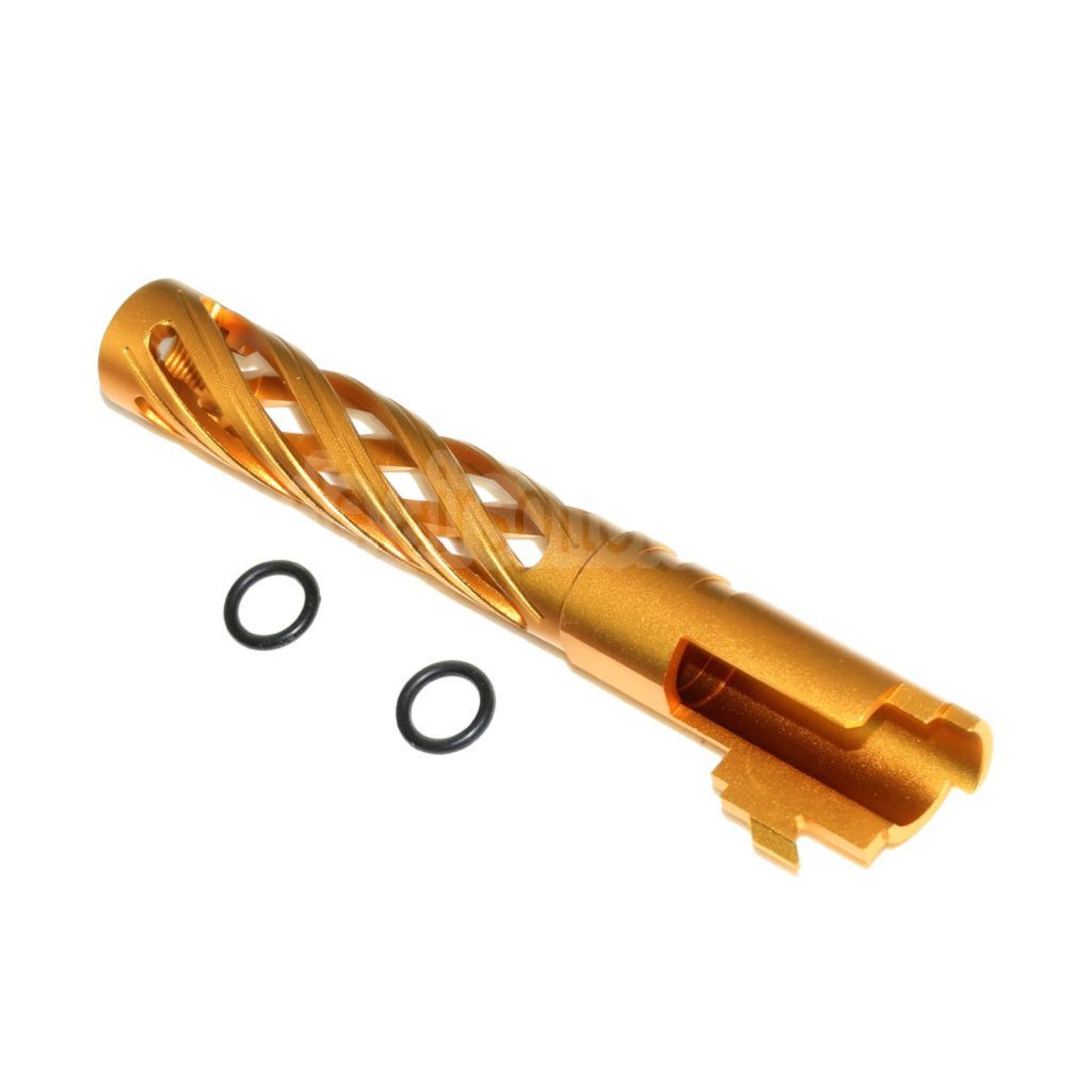 5KU 5 Zoll 123/127mm CNC Tornado Spiral Hollow Äußerer Lauf +11mm CW im Uhrzeigersinn Geeignet für Armorer Works AW WE-TECH Tokyo Marui Hi-Capa 5.1 GBB Pistolen Airsoft