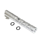 5KU 5 Zoll 123/127mm CNC Tornado Spiral Hollow Äußerer Lauf +11mm CW im Uhrzeigersinn Geeignet für Armorer Works AW WE-TECH Tokyo Marui Hi-Capa 5.1 GBB Pistolen Airsoft