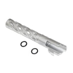 5KU 5 Zoll 123/127mm CNC Tornado Spiral Hollow Äußerer Lauf +11mm CW im Uhrzeigersinn Geeignet für Armorer Works AW WE-TECH Tokyo Marui Hi-Capa 5.1 GBB Pistolen Airsoft
