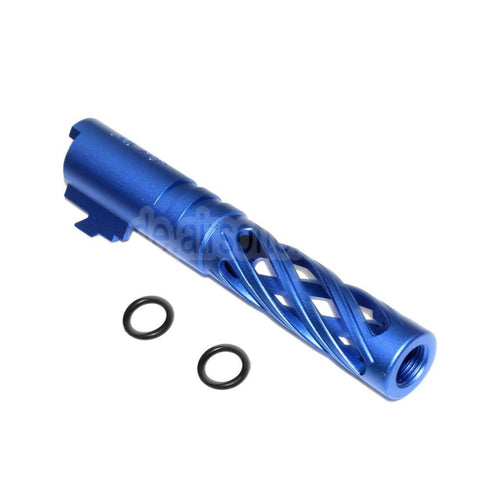 5KU 4.3 Zoll 106mm/110mm CNC Tornado Spiral Hollow Äußerer Lauf +11mm CW im Uhrzeigersinn Geeignet für Tokyo Marui Hi-Capa 4.3 GBB Pistolen Airsoft
