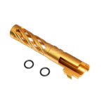 5KU 4.3 Zoll 106mm/110mm CNC Tornado Spiral Hollow Äußerer Lauf +11mm CW im Uhrzeigersinn Geeignet für Tokyo Marui Hi-Capa 4.3 GBB Pistolen Airsoft
