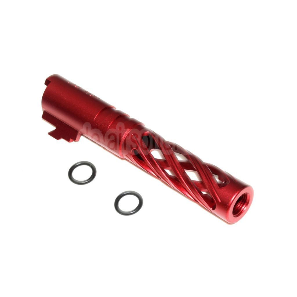 5KU 4.3 Zoll 106mm/110mm CNC Tornado Spiral Hollow Äußerer Lauf +11mm CW im Uhrzeigersinn Geeignet für Tokyo Marui Hi-Capa 4.3 GBB Pistolen Airsoft