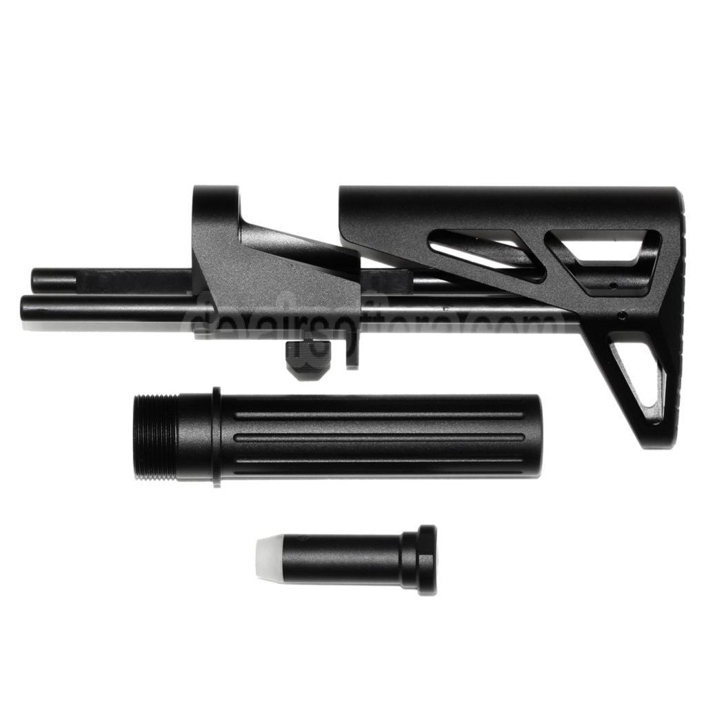 5KU 5-Position MDX Einziehbarer CQB Schaft Geeignet für VFC GHK WA M4 Serie GBB Gewehre Airsoft Schwarz