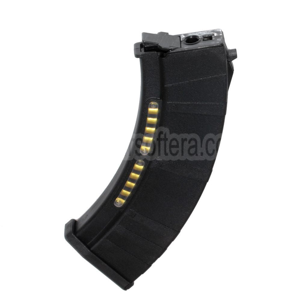 CYMA 600rd Polymer Hi-Cap Magazin mit Dummy Display Geeignet für AK Serie AEG Gewehre Airsoft Schwarz