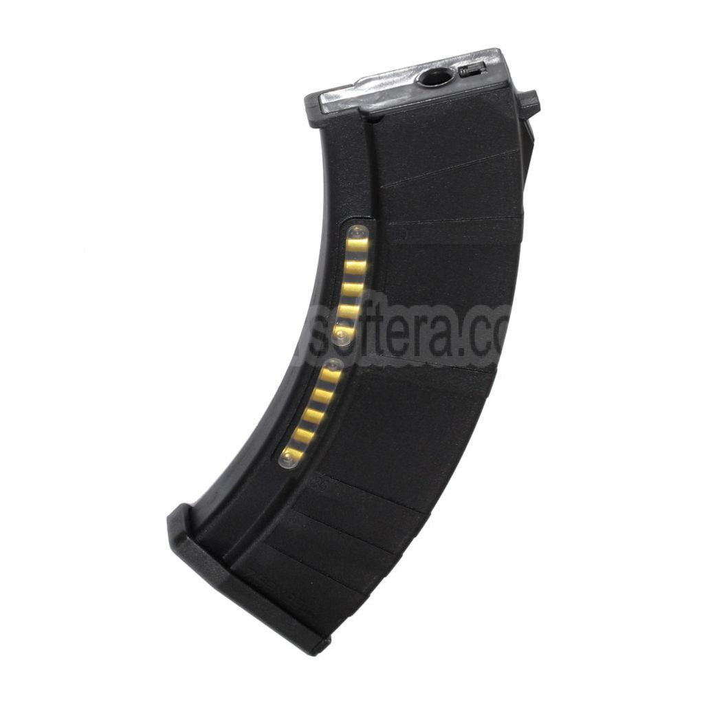 CYMA 220rd Polymer Mid-Cap Magazin mit Dummy Display Geeignet für AK Serie AEG Gewehre Airsoft Schwarz