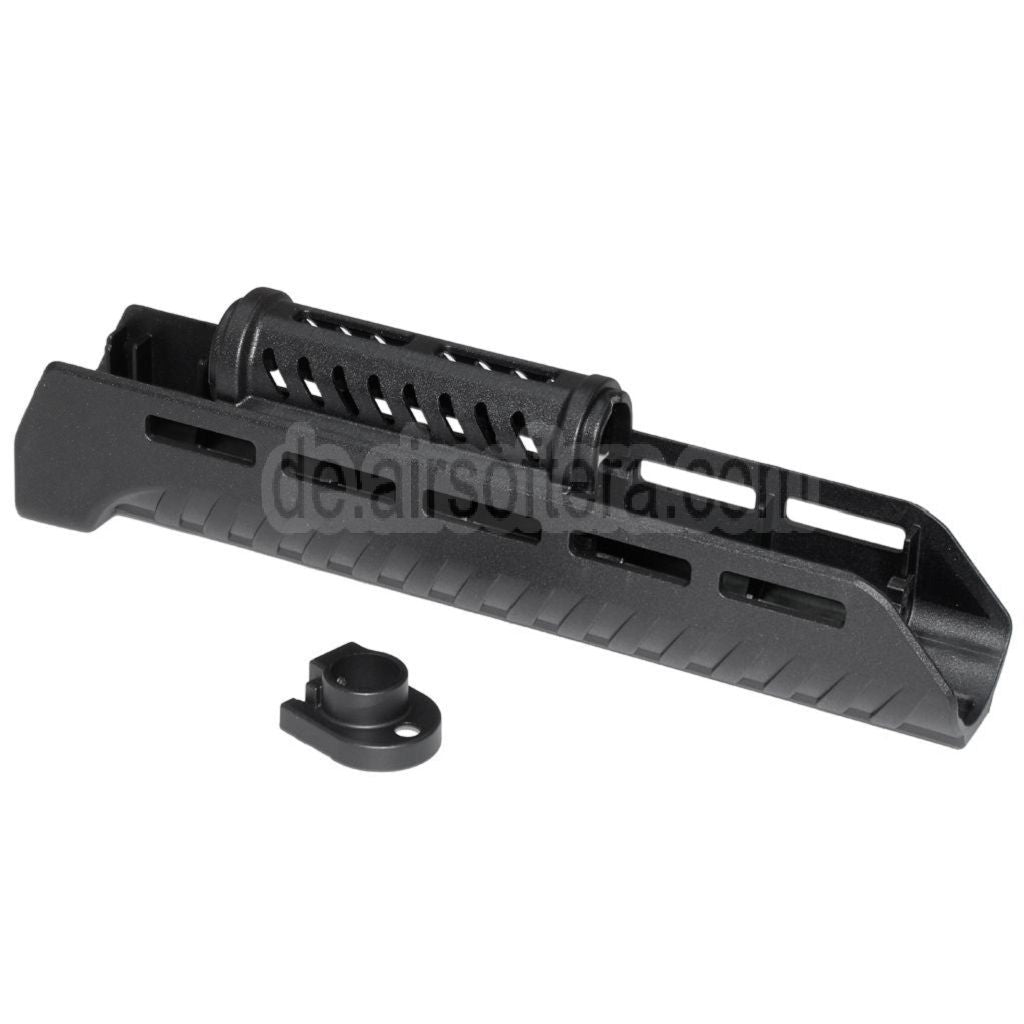 CYMA 110mm/265mm Polymer ZHUKOV Stil AKM M-LOK Oberes unteres Handschutz system Geeignet für CYMA AK Serie AEG Gewehre Airsoft Schwarz