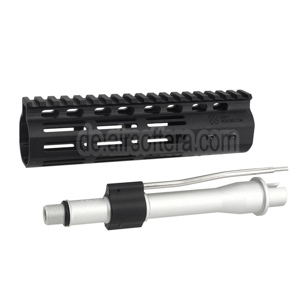 CYMA CGS Noveske SBR NSR7 (7 Zoll) M-Lok Handschutz Schienen System mit äußerer Lauf Geeignet für CYMA CGS AR M4 Tokyo Marui M4 MWS GBB Gewehre Airsoft