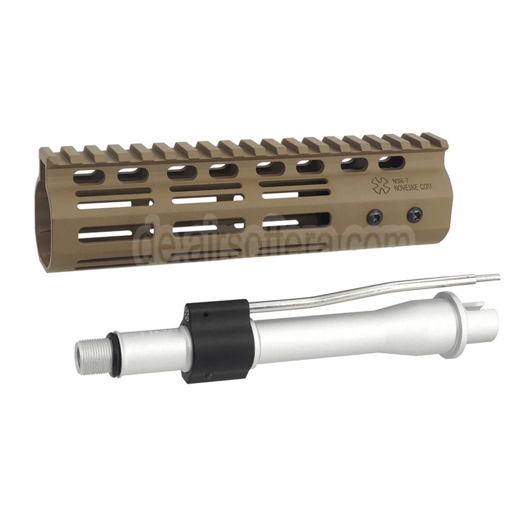 CYMA CGS Noveske SBR NSR7 (7 Zoll) M-Lok Handschutz Schienen System mit äußerer Lauf Geeignet für CYMA CGS AR M4 Tokyo Marui M4 MWS GBB Gewehre Airsoft