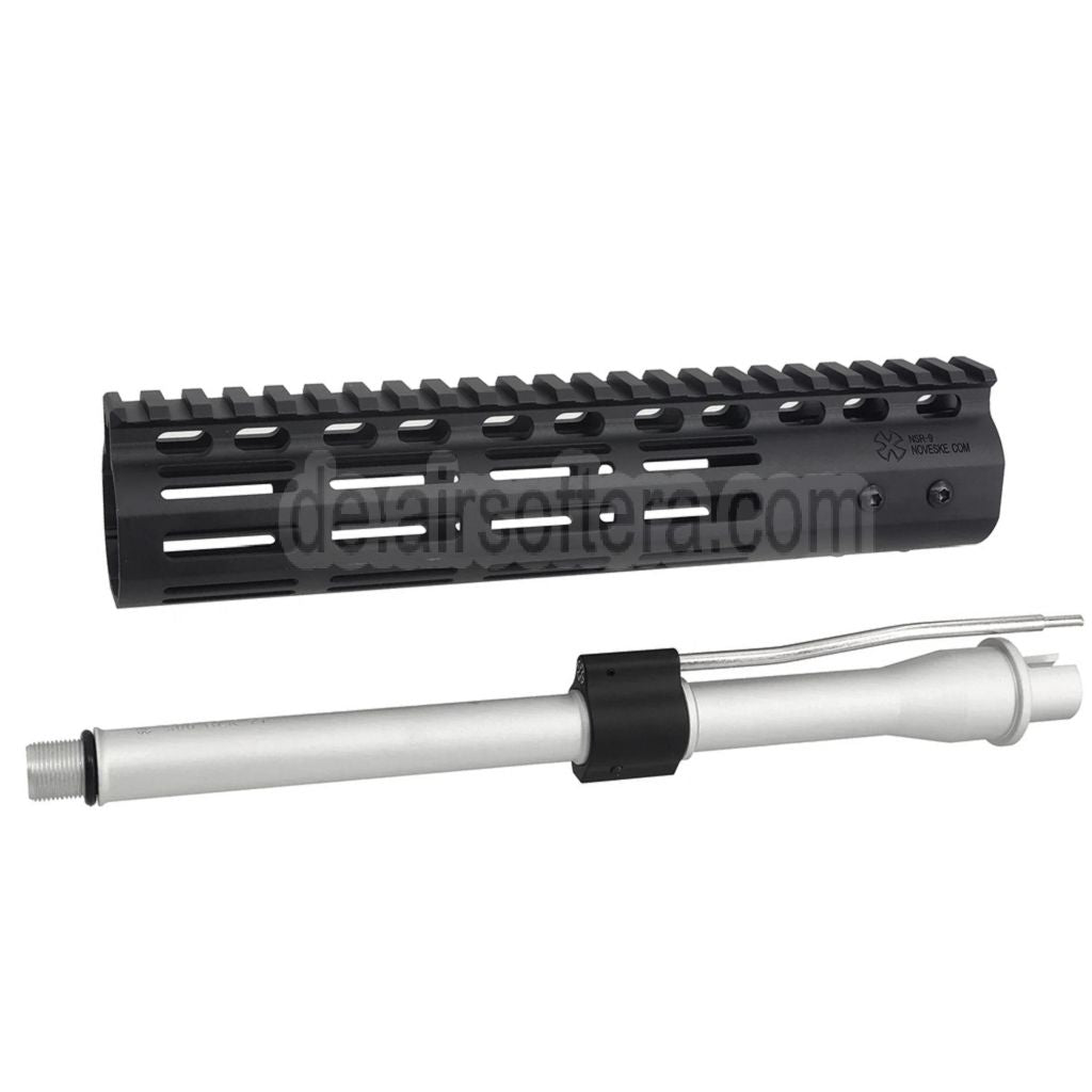 CYMA CGS Noveske N4 9.5 Zoll M-Lok Handschutz Schienen System mit äußerer Lauf Geeignet für CYMA CGS AR M4 Tokyo Marui M4 MWS GBB Gewehre Airsoft