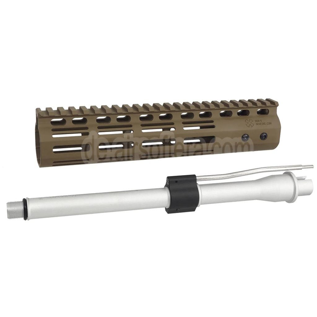 CYMA CGS Noveske N4 9.5 Zoll M-Lok Handschutz Schienen System mit äußerer Lauf Geeignet für CYMA CGS AR M4 Tokyo Marui M4 MWS GBB Gewehre Airsoft