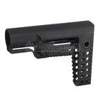 APS RS-4 Einziehbarer Schaft mit QD Riemenhalterung und Paracord Geeignet für M4 AEG Pufferrohr Gewehre Airsoft Schwarz