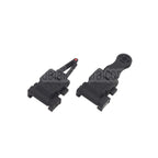 APS Falcon Hochklappen Fiberglasvisier Korn Kimme Geeignet für 20mm 1913 Picatinny Schiene M4 M16 AEG Gewehre Airsoft