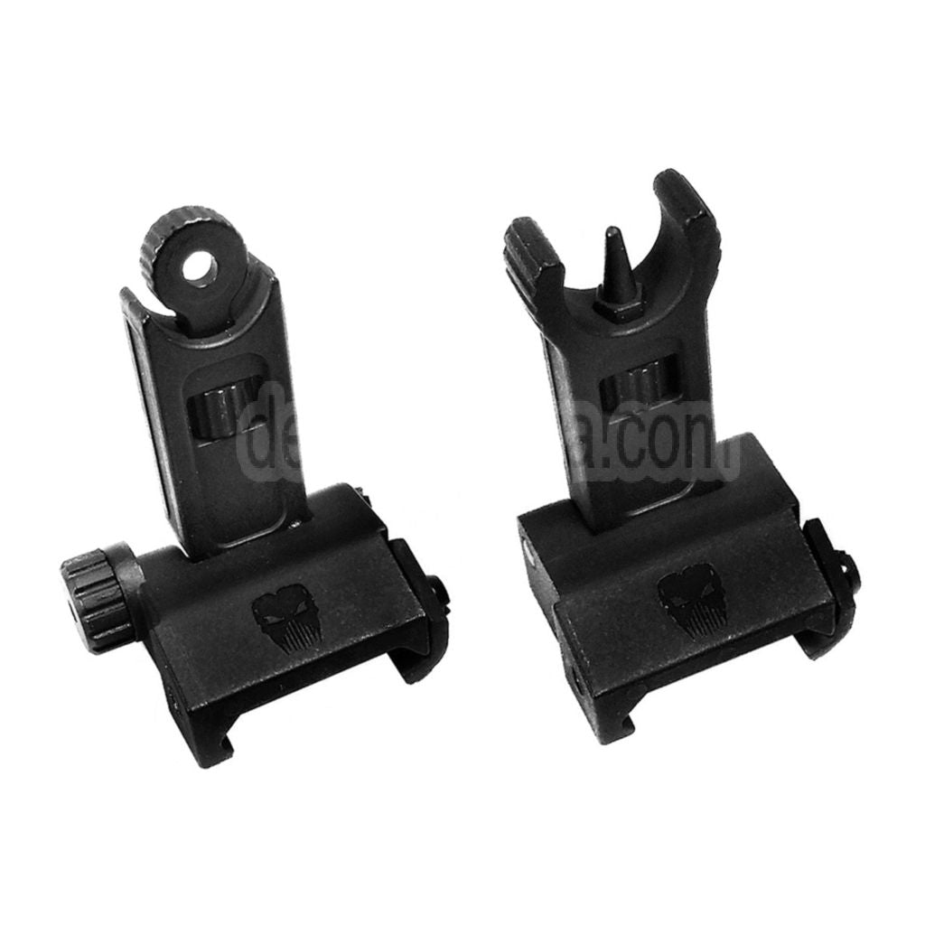 APS New Phantom Hochklappen Korn Kimme Geeignet für 20mm 1913 Picatinny Schiene M4 M16 AEG Gewehre Airsoft