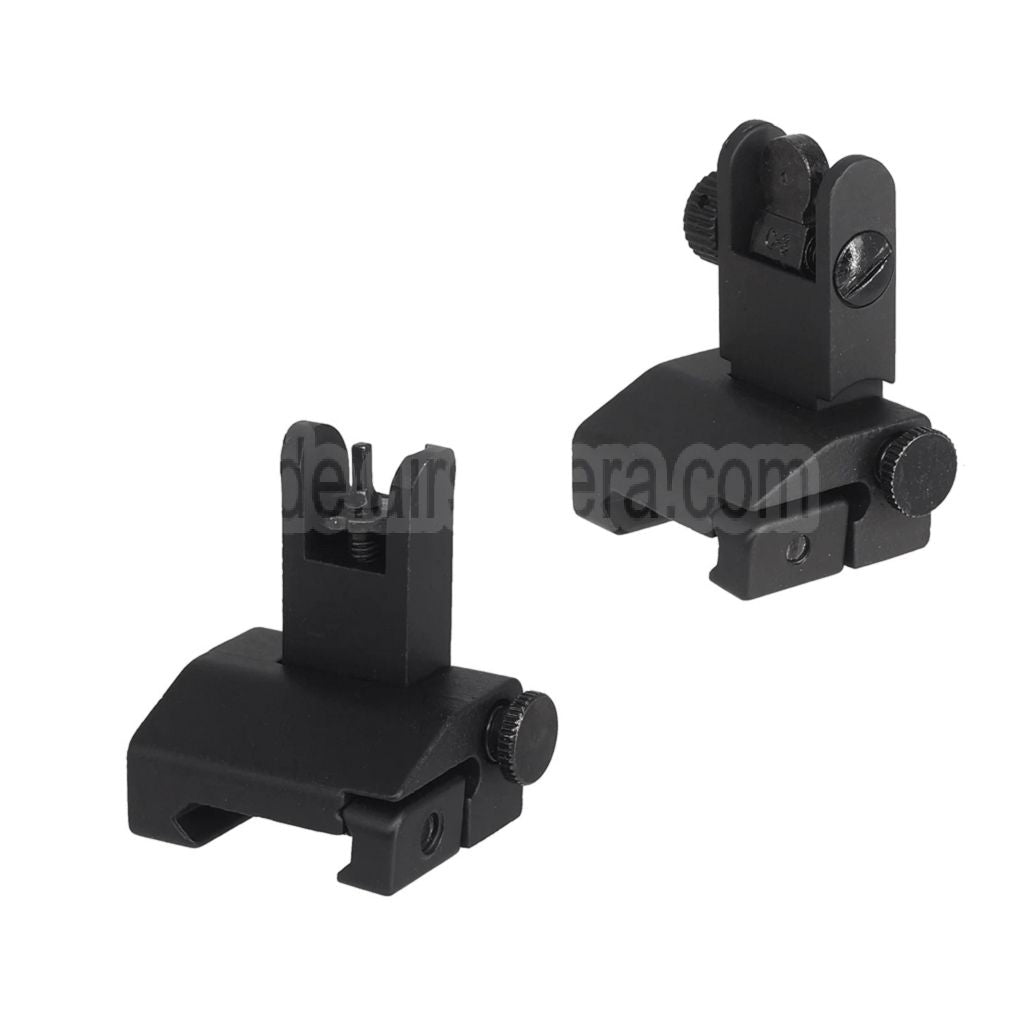 CYMA Metall Hochklappen Korn Kimme Geeignet für 20mm 1913 Picatinny Schiene M4 M16 AEG Gewehre Airsoft