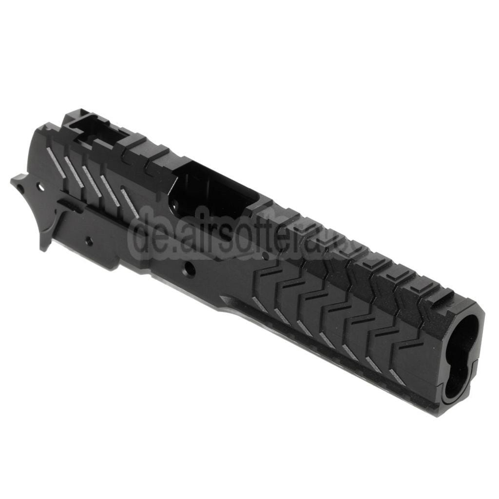 5KU CNC Aluminium Matrix Stil Schlitten Mittlerer Rahmen Set Geeignet für Tokyo Marui Hi-Capa Serie GBB Pistolen Airsoft