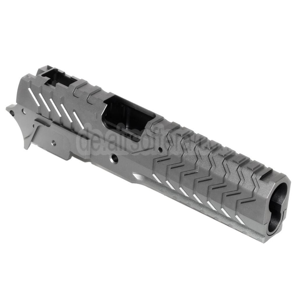 5KU CNC Aluminium Matrix Stil Schlitten Mittlerer Rahmen Set Geeignet für Tokyo Marui Hi-Capa Serie GBB Pistolen Airsoft
