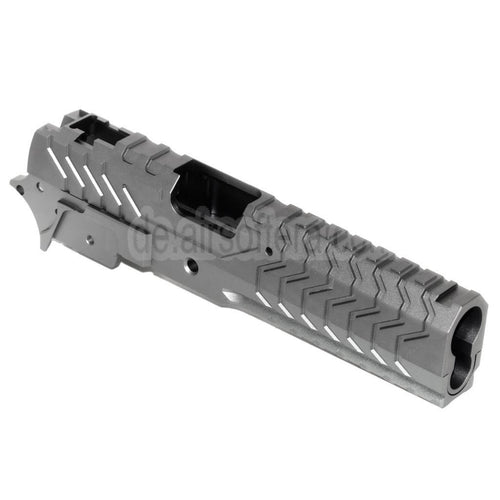 5KU CNC Aluminium Matrix Stil Schlitten Mittlerer Rahmen Set Geeignet für Tokyo Marui Hi-Capa Serie GBB Pistolen Airsoft