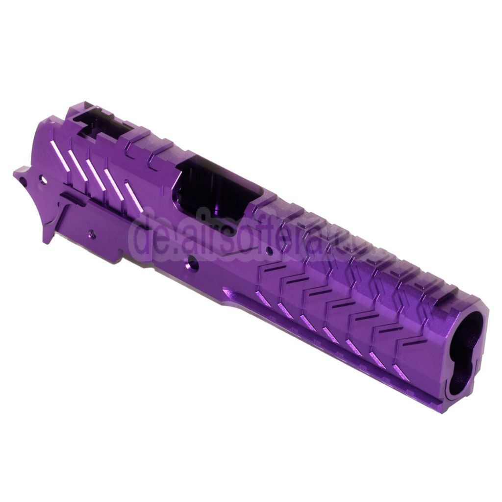 5KU CNC Aluminium Matrix Stil Schlitten Mittlerer Rahmen Set Geeignet für Tokyo Marui Hi-Capa Serie GBB Pistolen Airsoft