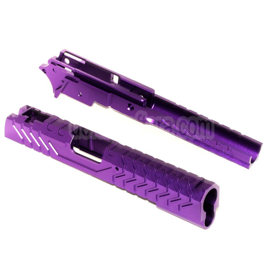5KU CNC Aluminium Matrix Stil Schlitten Mittlerer Rahmen Set Geeignet für Tokyo Marui Hi-Capa Serie GBB Pistolen Airsoft