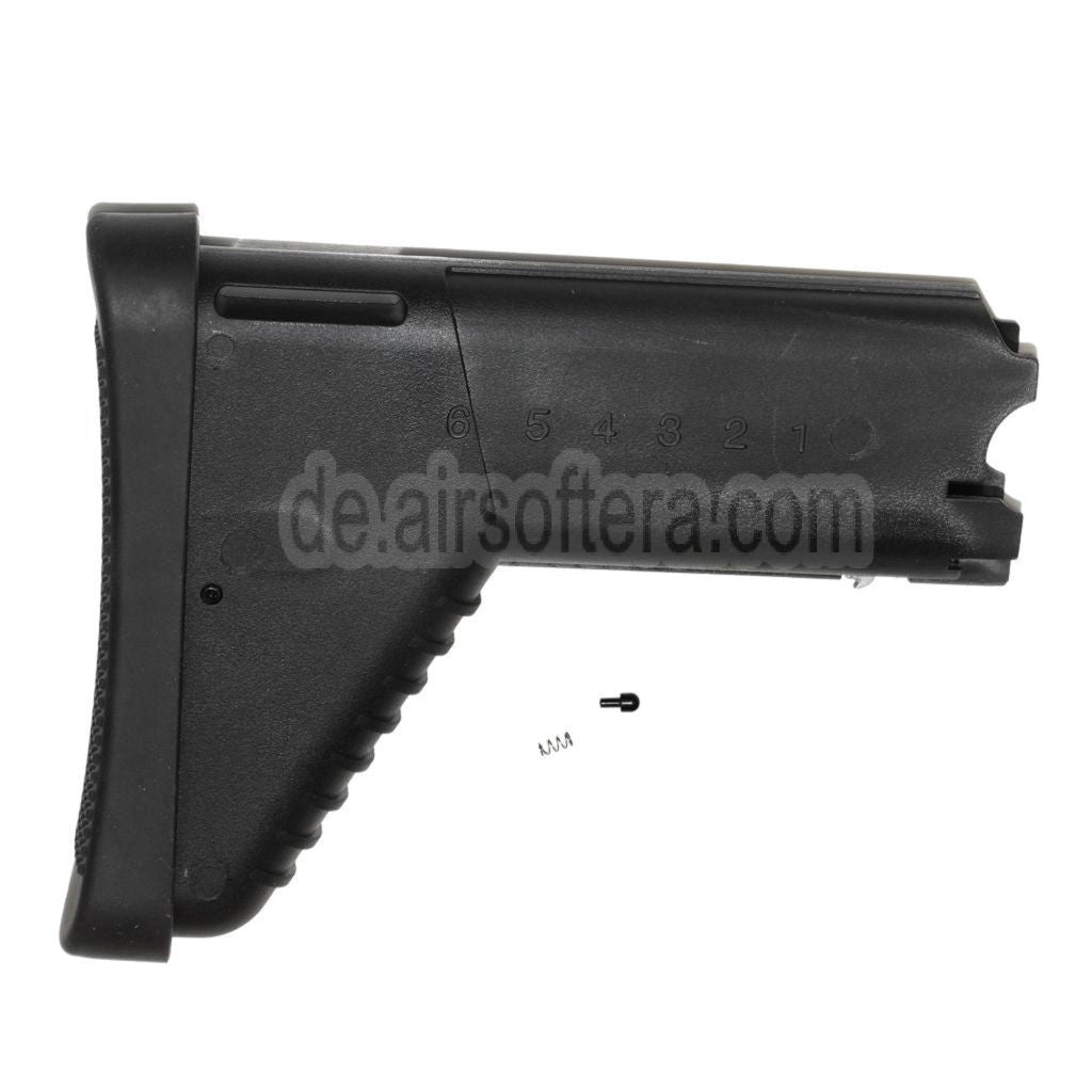 CYMA 180mm Polymer Einziehbarer Schaft Geeignet für CYMA Cybergun SCAR Serie AEG Gewehre Airsoft Schwarz