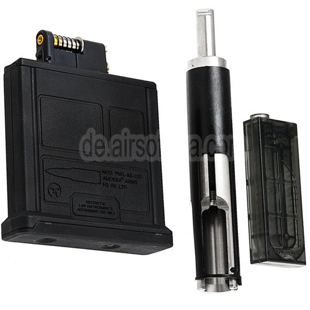 ARES 50rd Co2 Magazin Set Geeignet für Ares AMOEBA Striker Spring Scharfschützengewehre Airsoft Schwarz