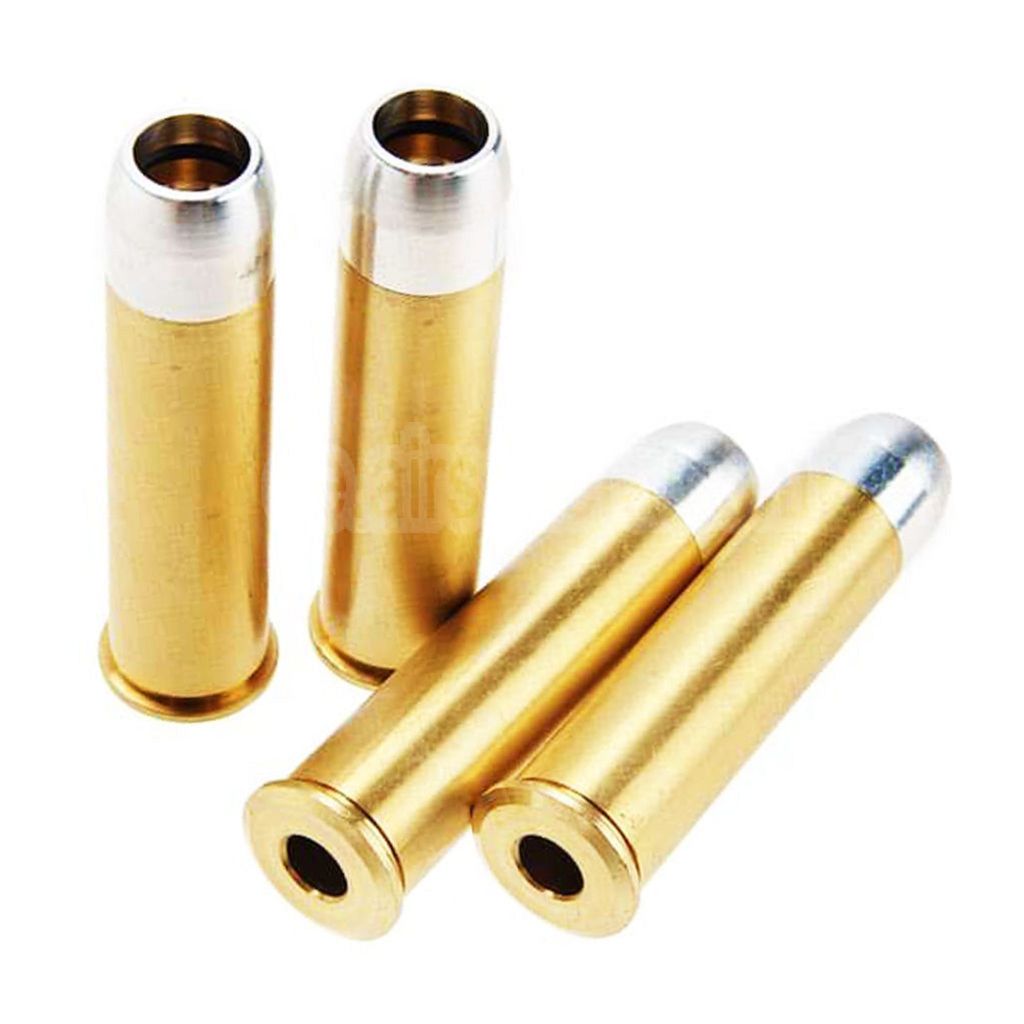 King Arms 6 Stück Set mit Metallhülsenpatronen geeignet für King Arms Python.357 Version 2 Serie Gasrevolver Pistolen Airsoft