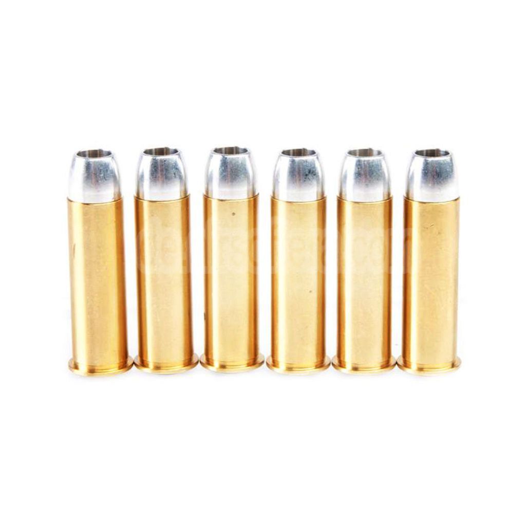 King Arms 6 Stück Set mit Metallhülsenpatronen geeignet für King Arms Peacemaker SAA .45 Serie Revolver Pistolen Airsoft