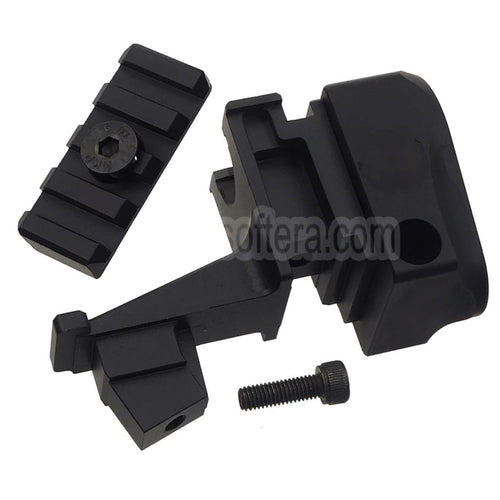 5KU Aluminum 4-Steckplätze 20mm M1913 Picatinny Schiene Schaft Adapter Geeignet für M4 Puffer Rohr Toyko Marui AKM Serie GBB Gewehre