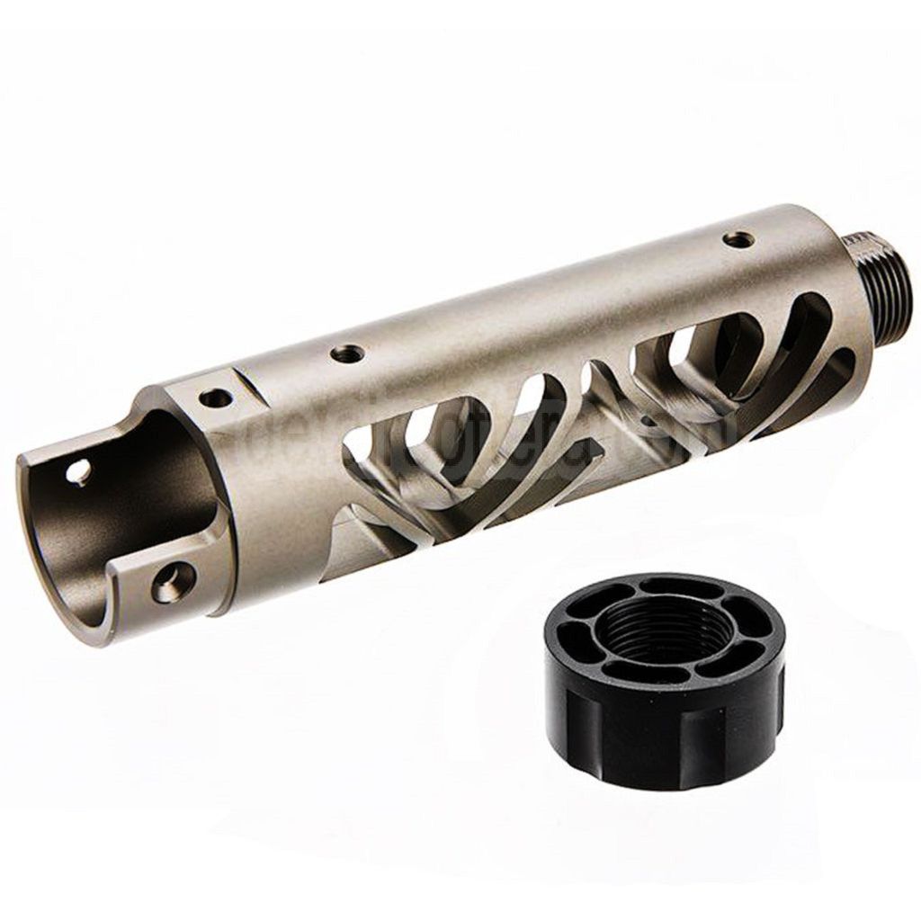 Narcos Airsoft CNC Aluminum Vorderes Lauf Kit (Typ 6) Geeignet für Action Army AAP01 Serie GBB Pistolen