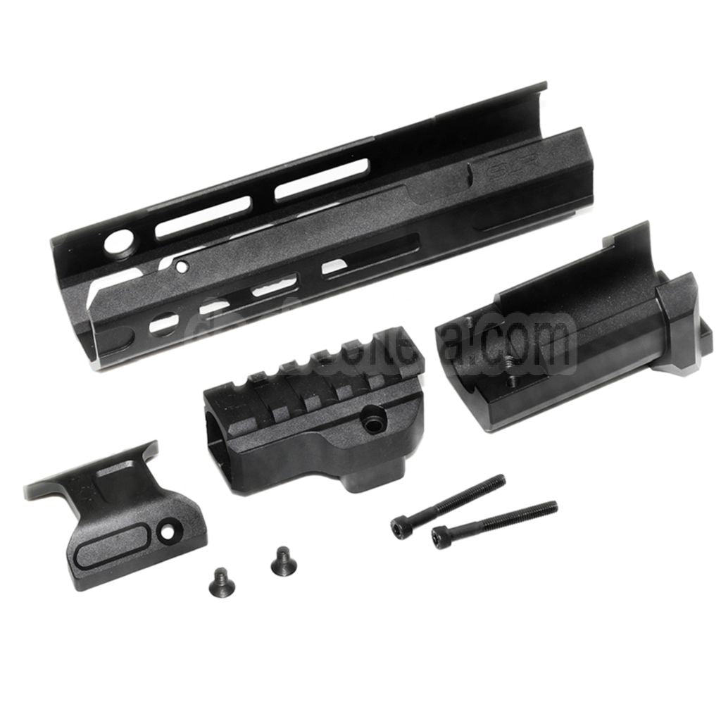 Dytac SLR Gewehreworks ION Lite 165mm 6.5 Zoll Extended M-LOK Handschutz schienen system Kit mit Außenlauf Geeignet für GHK AK Serie GBB Gewehre Airsoft Schwarz