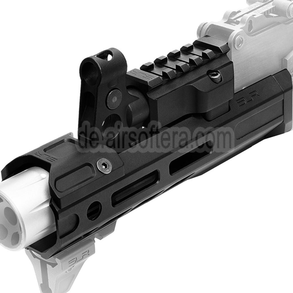 Dytac SLR Gewehreworks ION Lite 165mm 6.5 Zoll Extended M-LOK Handschutz schienen system Kit mit Außenlauf Geeignet für GHK AK Serie GBB Gewehre Airsoft Schwarz
