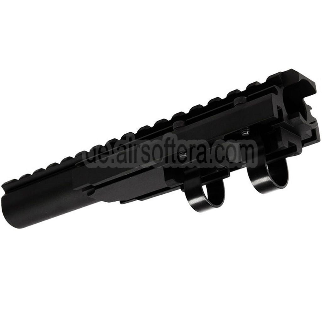 Hephaestus 20mm Gasrohr mit Picatinny Schiene Typ III Geeignet für AK Serie AEG GBB Gewehre Airsoft Schwarz