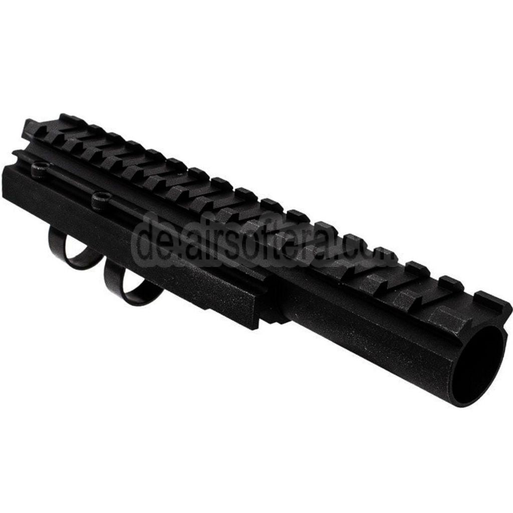 Hephaestus Aluminum 20mm Schienengasrohr Geeignet für Tokyo Marui AK Serie GBB Gewehre Airsoft Schwarz
