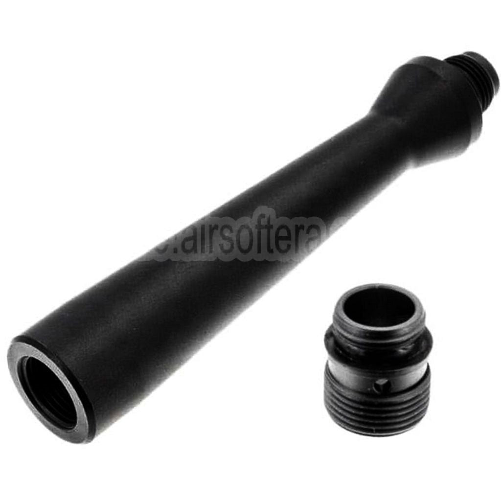 Revanchist Airsoft 100mm Ultraleicht Aluminum Äußerer Lauf -14mm CCW gegen den Uhrzeigersinn mit Gewindeadapter Geeignet für Novritsch SSP5 Serie GBB Pistolen