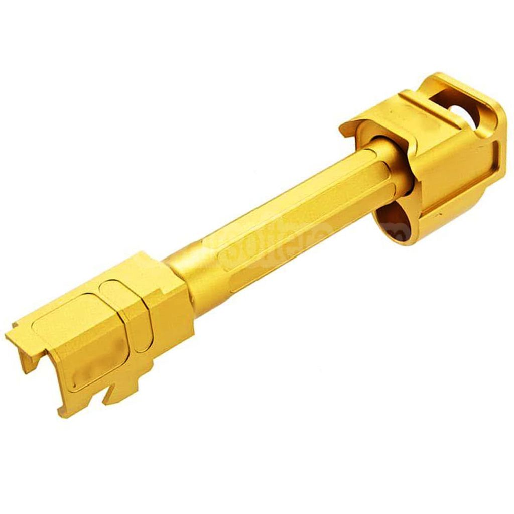 RGW ARC9 Äußerer Lauf mit Sparc-M V2-G5 Kompensator -14mm CCW gegen den Uhrzeigersinn Geeignet für VFC G45 G19X Serie GBB Pistolen Airsoft Gold