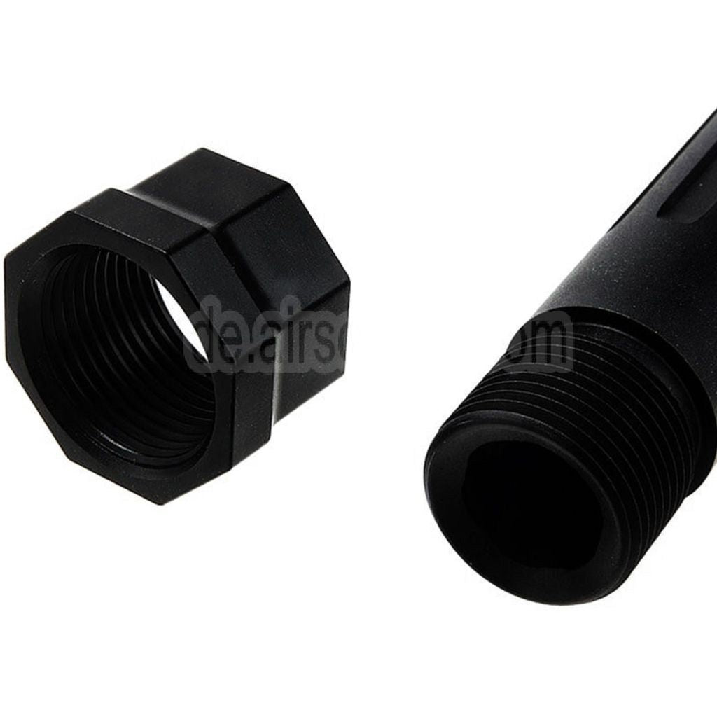 RWA Agency Arms CNC Aluminum Mittelliniengewinde Äußerer Lauf -14mm CCW gegen den Uhrzeigersinn Geeignet für Umarex (VFC) G17 Gen3 Gen4 G18C / RWA Agency Arms EXA Serie GBB Pistolen Airsoft