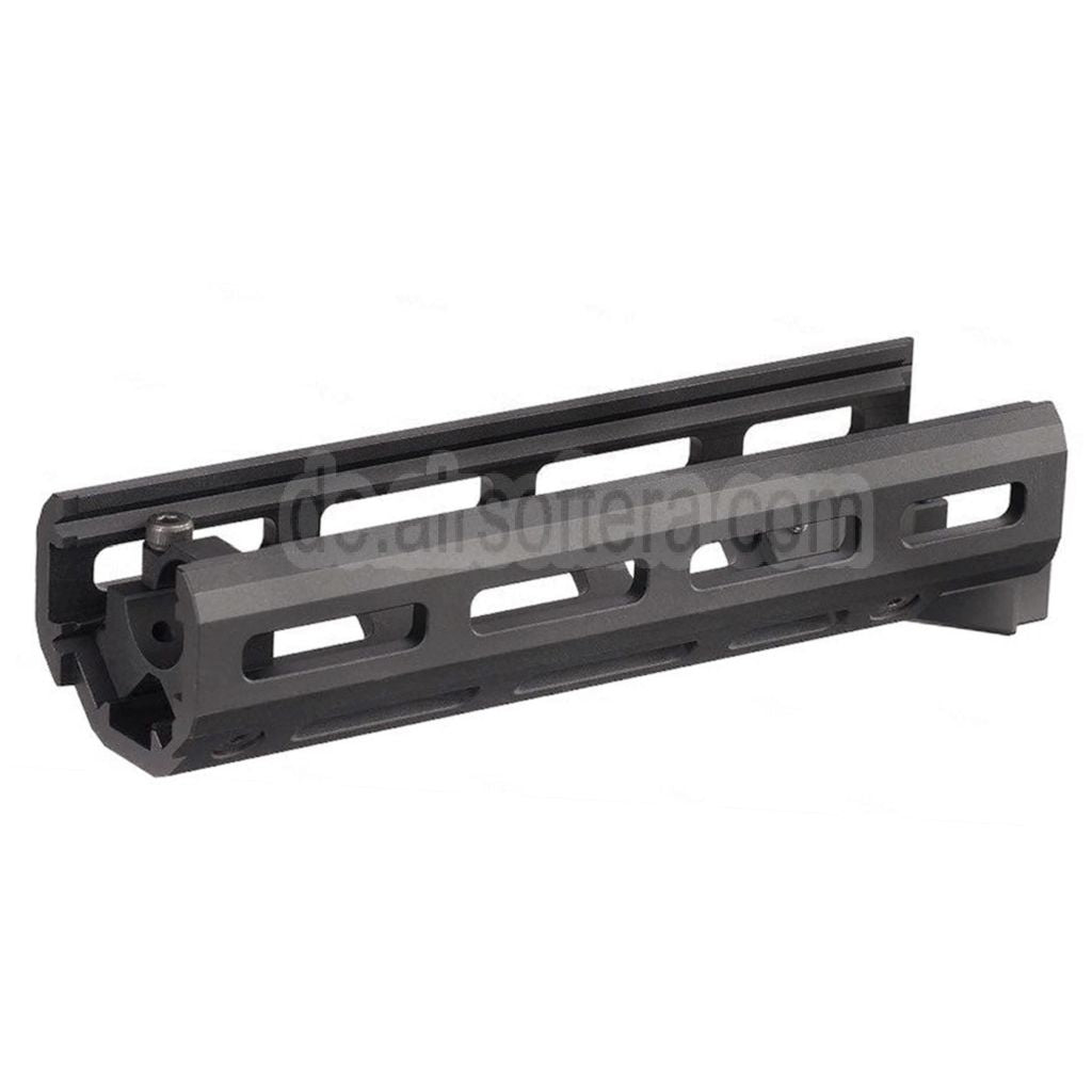Hephaestus 6.5 Zoll 160mm CNC Aluminum M-LOK Handschutz Geeignet für GHK LCT AKS-74U Serie AEG GBB Gewehre Airsoft Schwarz