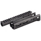Hephaestus 6.5 Zoll 160mm CNC Aluminum M-LOK Handschutz mit 20mm Schienen Gasrohr Geeignet für GHK LCT AKS-74U Serie AEG GBB Gewehre Airsoft Schwarz