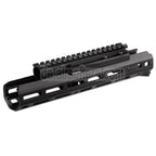 Hephaestus 10.5 Zoll 265mm CNC Aluminum M-LOK Handschutz mit 20mm Schienen Gasrohr Geeignet für Tokyo Marui ZET System AK Serie GBB Gewehre Airsoft Schwarz