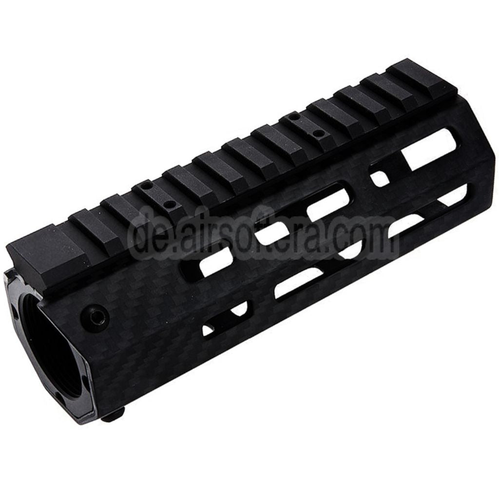 Revanchist Airsoft 145mm 5.5 Zoll Leichte Kohlefaser M-LOK Handschutz schienen system Geeignet für Tokyo Marui M4 Serie MWS GBB Gewehre Schwarz