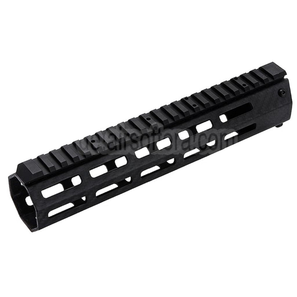 Revanchist Airsoft 245mm 9.5 Zoll Leichte Kohlefaser M-LOK Handschutz schienen system Geeignet für Tokyo Marui M4 Serie MWS GBB Gewehre Schwarz
