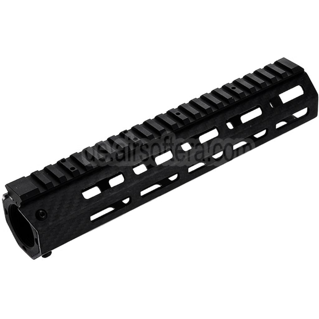Revanchist Airsoft 245mm 9.5 Zoll Leichte Kohlefaser M-LOK Handschutz schienen system Geeignet für Tokyo Marui M4 Serie MWS GBB Gewehre Schwarz