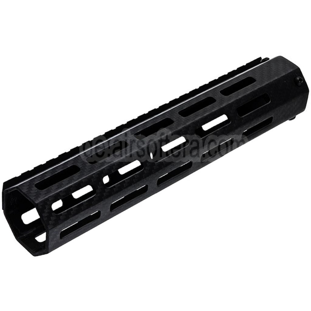 Revanchist Airsoft 245mm 9.5 Zoll Leichte Kohlefaser M-LOK Handschutz schienen system Geeignet für Tokyo Marui M4 Serie MWS GBB Gewehre Schwarz