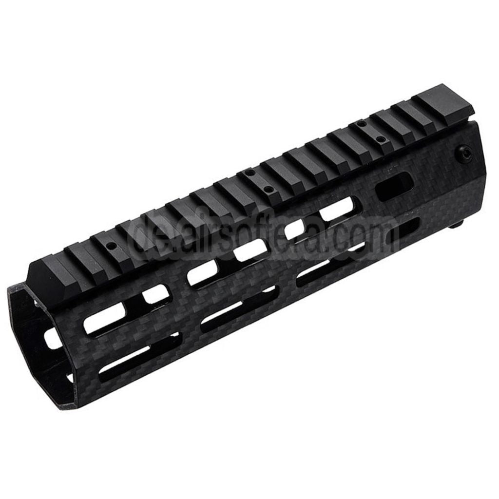 Revanchist Airsoft 180mm 7 Zoll Leichte Kohlefaser M-LOK Handschutz schienen system Geeignet für Tokyo Marui M4 Serie MWS GBB Gewehre Schwarz