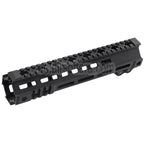 Z-Parts Aluminum 255mm 10 Zoll MK4 M-LOK Handschutz schienen system mit Laufmutter Geeignet für GHK M4 Serie GBB Gewehre Airsoft Schwarz